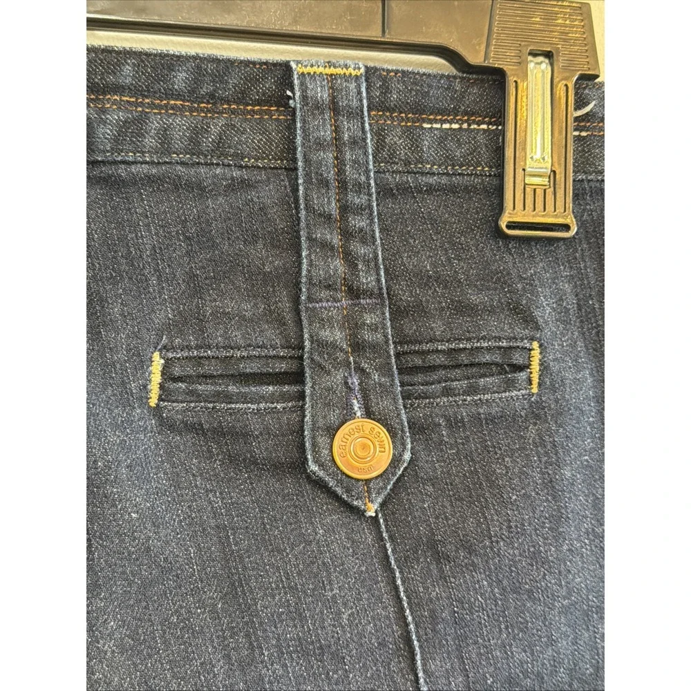 Earnest Sewn Women's Mid Rise Flare Pintuck Leg  Denim Jeans Sz 27 (act 30X34.5)